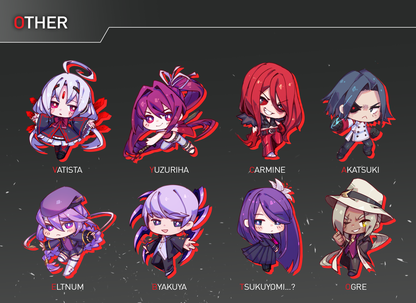 Under Night In-Birth 2.5in Charms