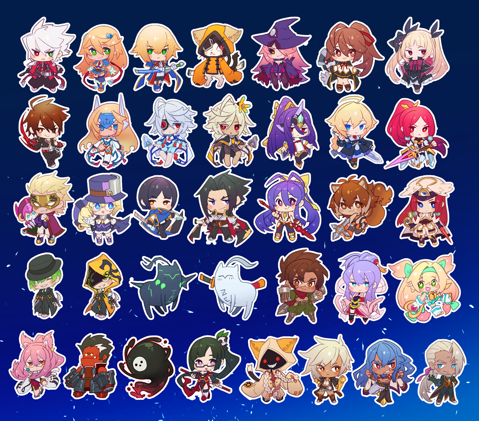 BlazBlue 2.5in Charms - Full Set – LOKIIart