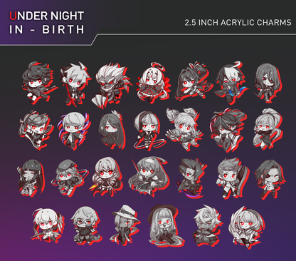 Under Night In-Birth 2.5in Charms