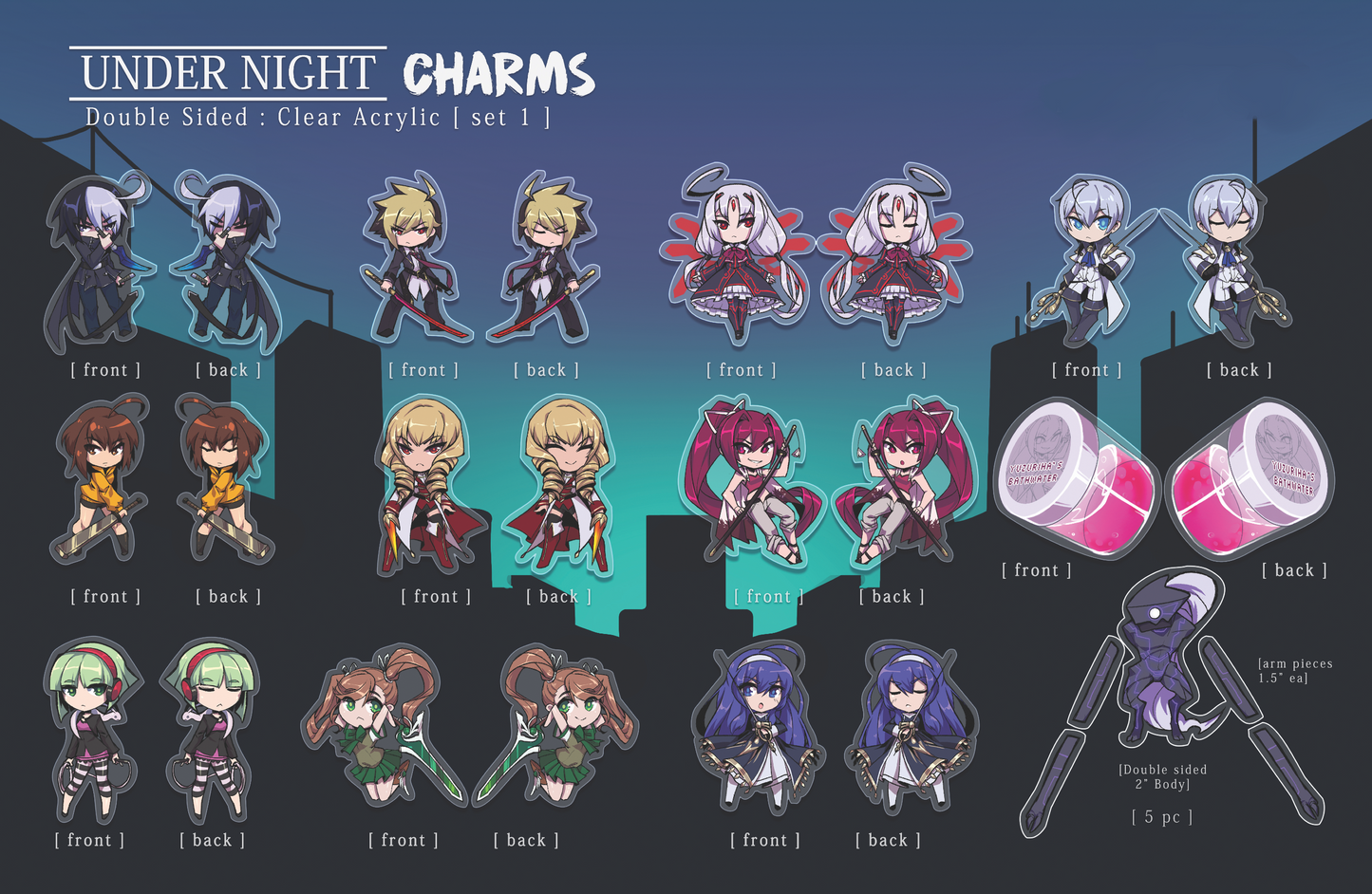 Under Night in Birth Acrylic Charms